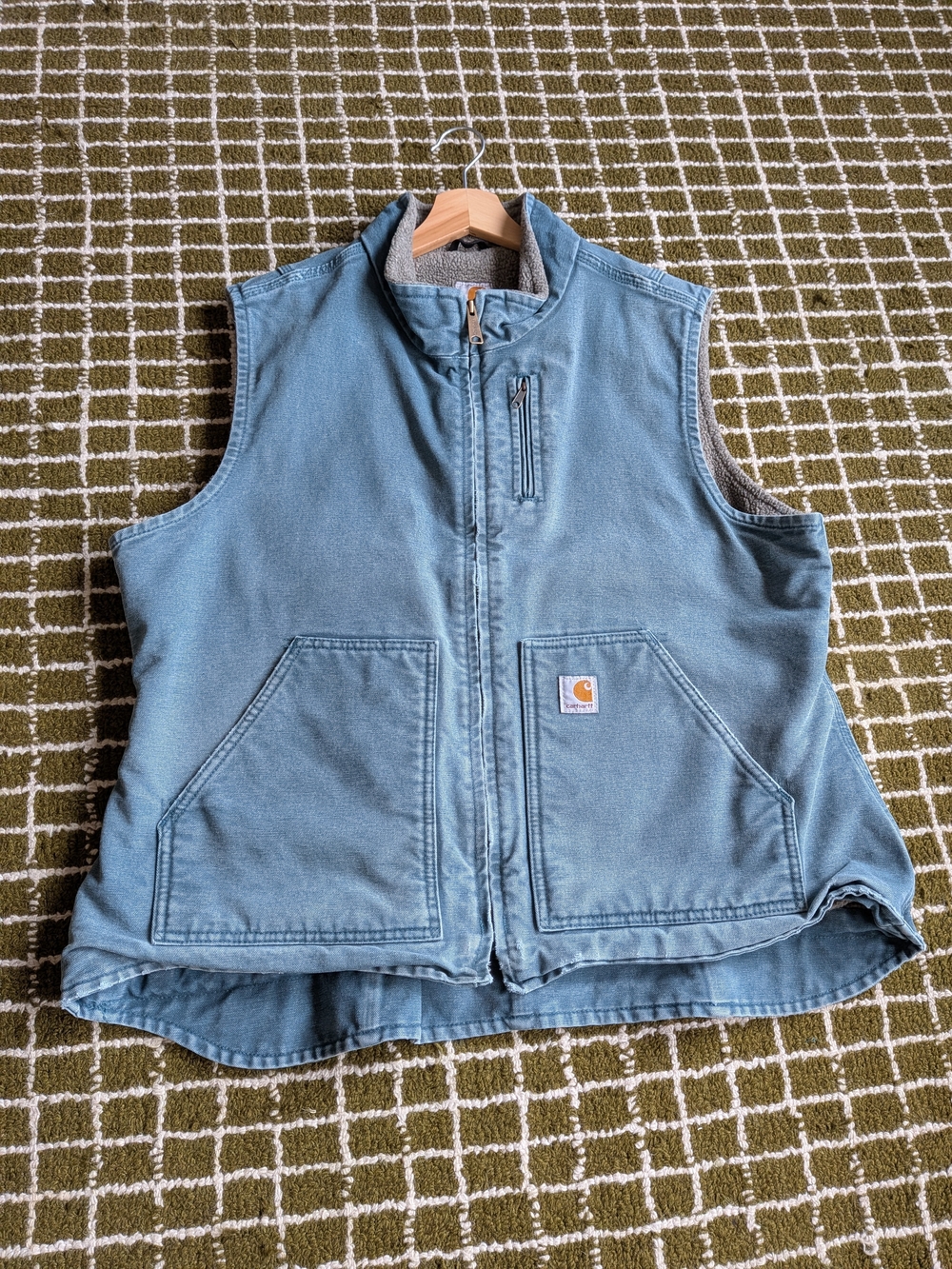 Carhartt Blue Sleeveless Work Vest
